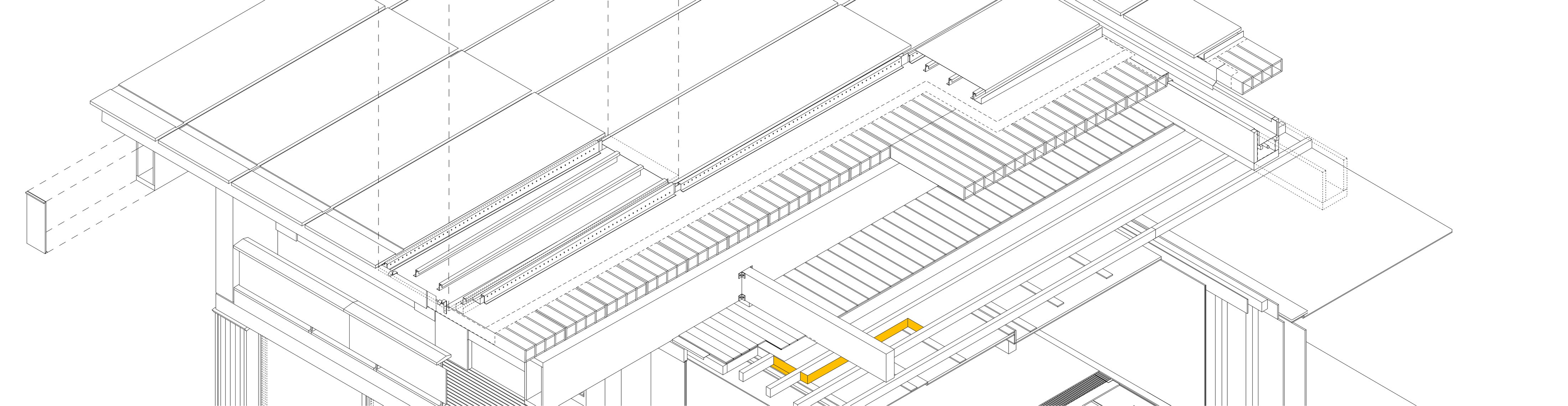 Ampliación de la cubierta y su estructura inferior
