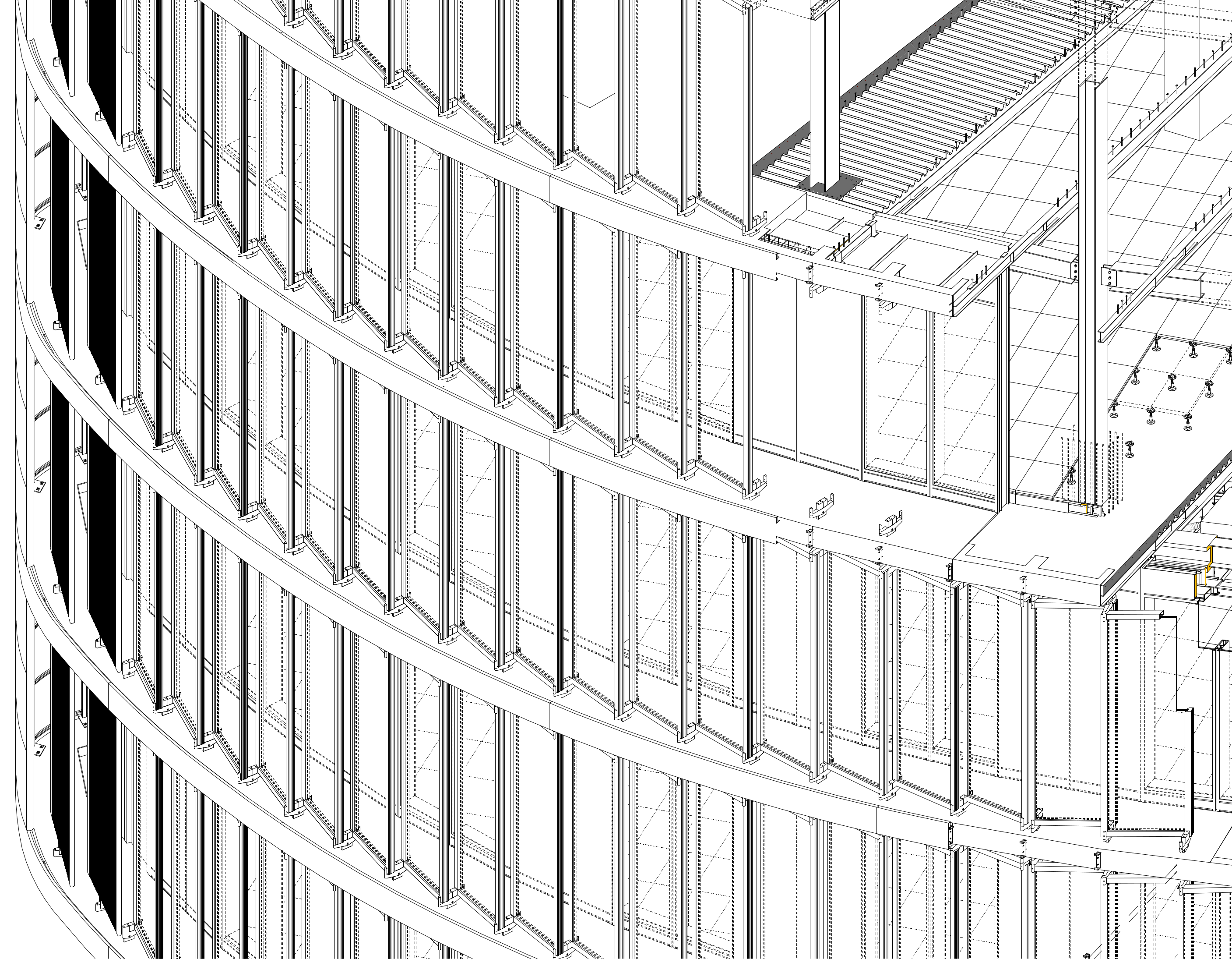 Ampliación de la separación entre el cerramiento de confort y la protección exterior